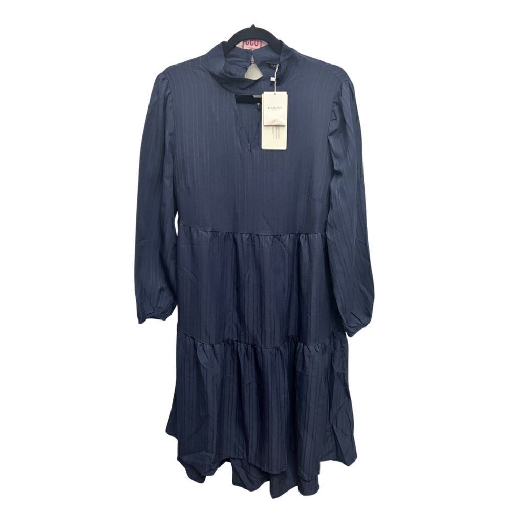 Bloomchic Long Sleeve Knee Length Navy